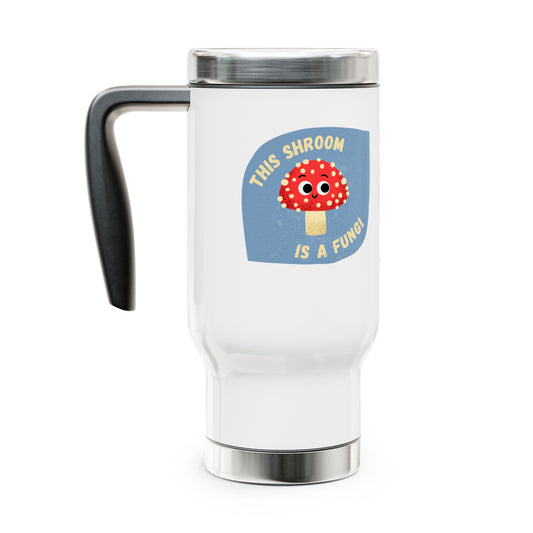 Playful Mushroom Travel Mug - Cute Portable Drinkware for Coffee Lovers, Gifts for Fun Moms, Birthday, Camping, Festivals