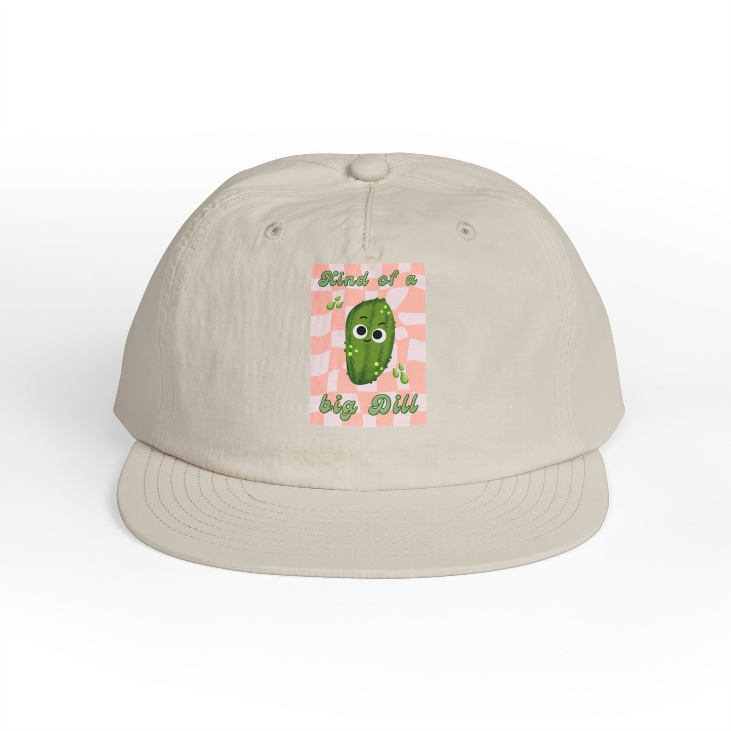 Funny Surf Cap with Cute Dill Pickle Design, Summer Hat for Beach Lovers, Ideal Gift for Foodies, Great for BBQs and Parties