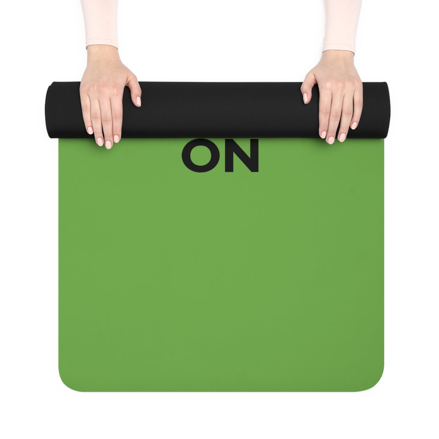 Fun Veggie Pun Rubber Yoga Mat - Romaine Calm and Carrot On, Fitness Gift, Exercise Mat, Yoga Accessories, Home Gym Decor