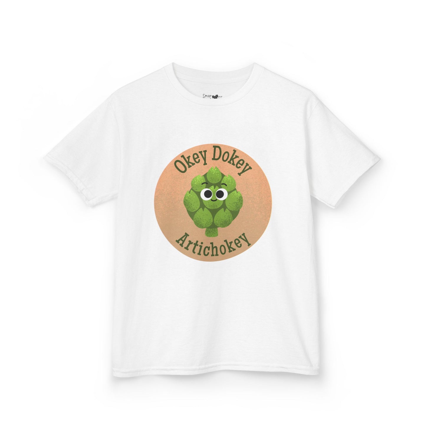Kids Funny Graphic Tee with 'Okey Dokey Artichokey' Design, Cute Kids Shirt, Playful Apparel, Gift for Children, Summer Wear