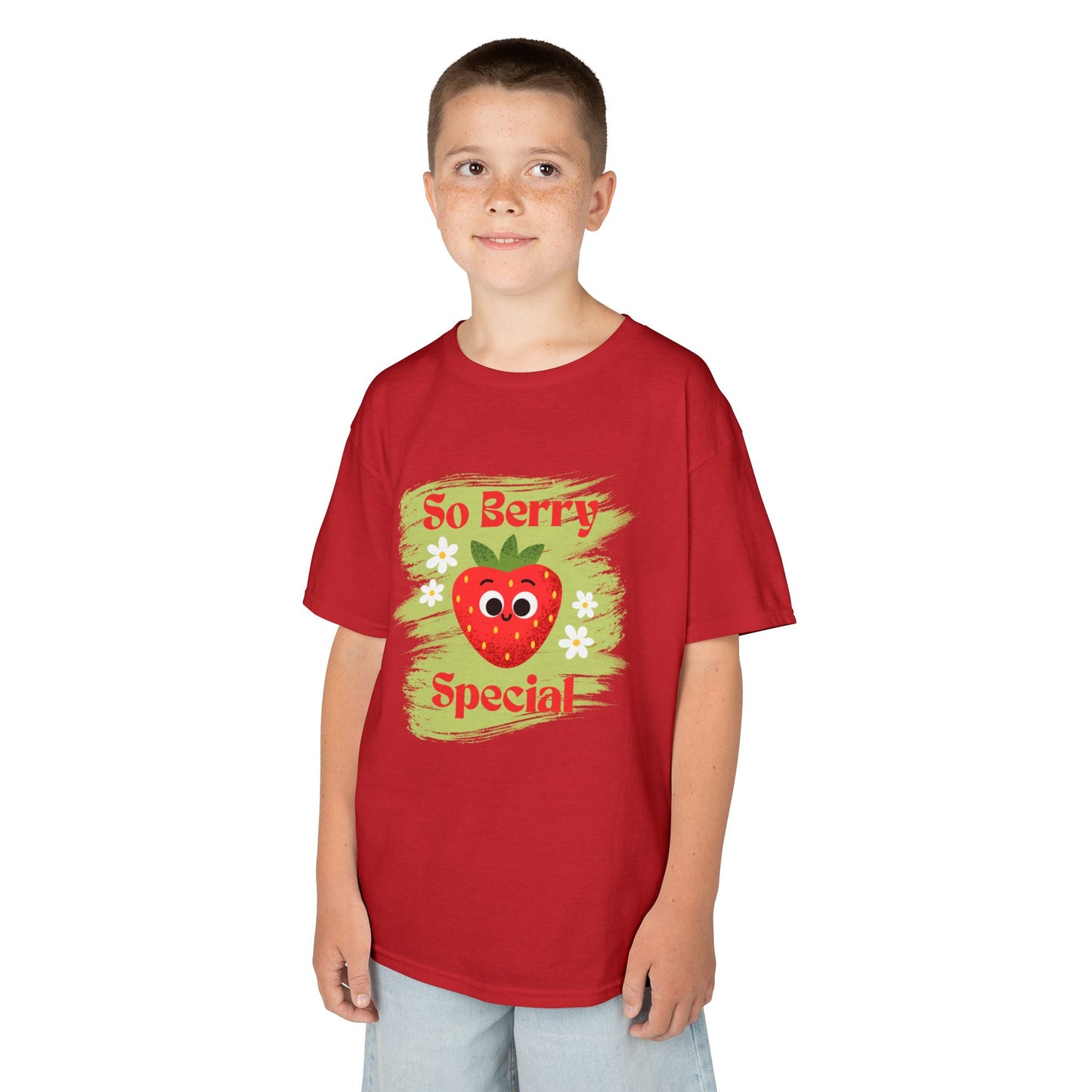 Kids Strawberry Tee - "So Berry Special" - Perfect for Celebrations and Birthdays, Funny Fruit Pun Shirt, Back To School