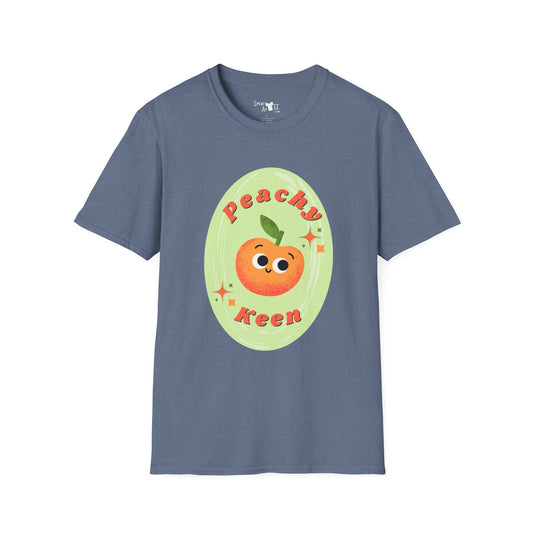 Peachy Keen Unisex Softstyle T-Shirt | Cute Fruit Tee | Fun Summer Apparel | Gift for Friends | Casual Outfit