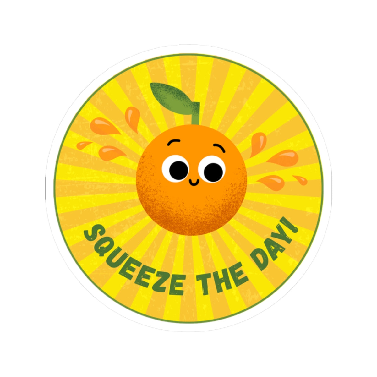 Bright and Cheerful Kiss-Cut Stickers, Fun Fruit Decor, Squeeze the Day Sticker, Cute Laptop Stickers, Gift for Orange Lovers, [...]