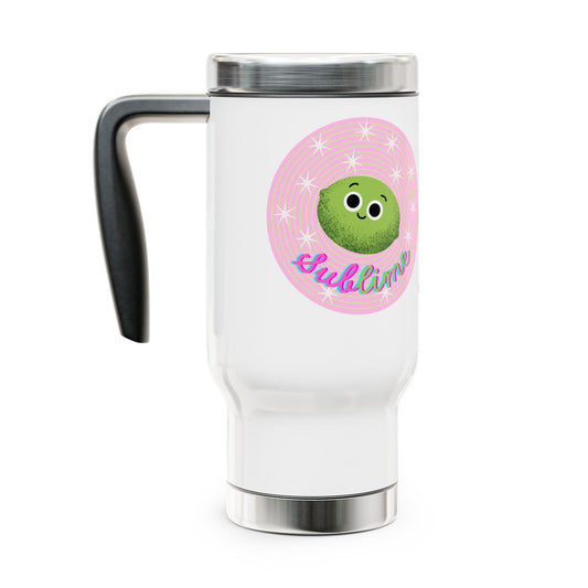 Sublime Travel Mug, Cute Stainless Steel Coffee Cup, Perfect for Gifts, On-the-Go, Eco-Friendly, Unique Design