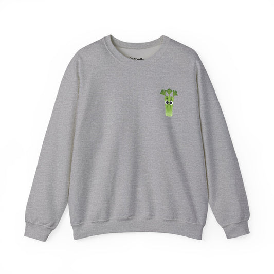 Funny Celery Stalk Pun Sweatshirt, Large Graphic on Back, Cute Celery Graphic on Front, Unisex Crewneck, Funny Sweatshirt, Casual Wear