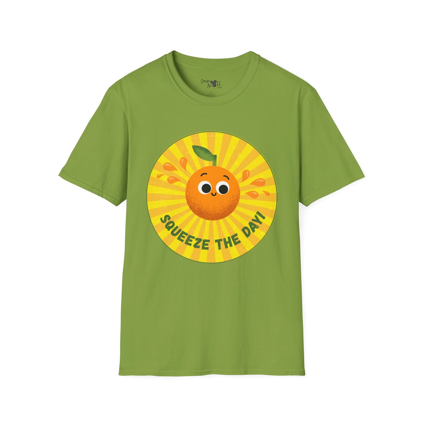 Squeeze The Day Unisex Softstyle T-Shirt - Fun and Vibrant Citrus Tee for Summer, Funny Fruit Pun T-Shirt, Fun for All Ages