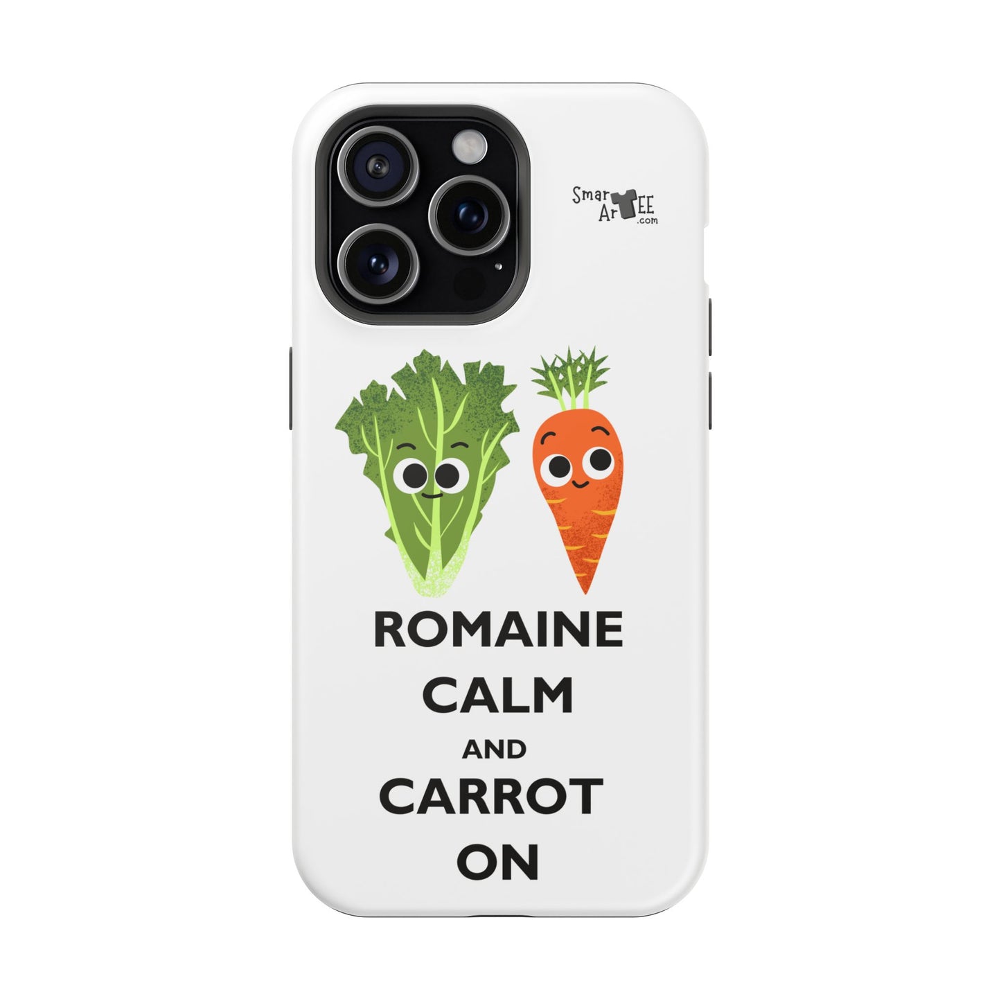 Cute Vegetable Pun Phone Caseca – Romaine Calm and Carrot On, Fun Gift, Kitchen Decor, Quirky, Culinary Passion