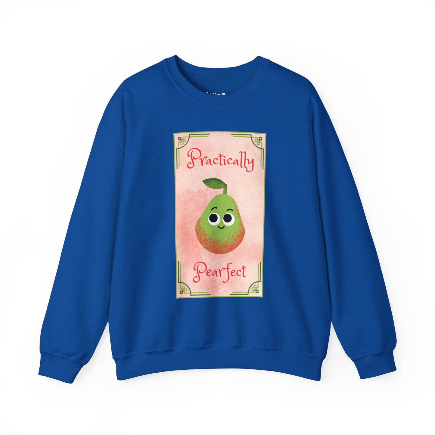 Practically Pearfect Crewneck Sweatshirt, Cute Sweatshirt, Unisex Clothing, Fruit Themed Apparel, Cozy Fashion, Casual Wear