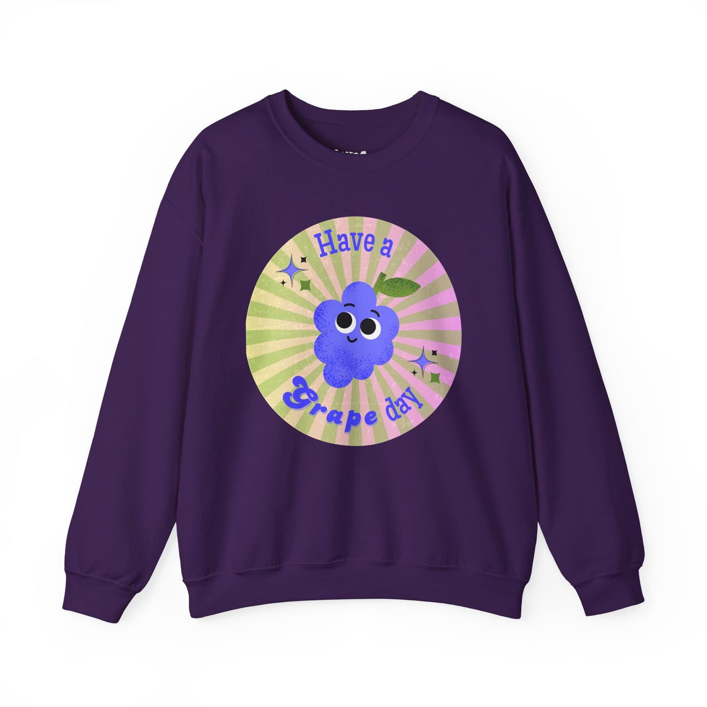 Funny Grape Pun Sweatshirt, Whimsical Art Clothing, Unisex Sweater, Great Gift Idea, Relaxed Comfy Style