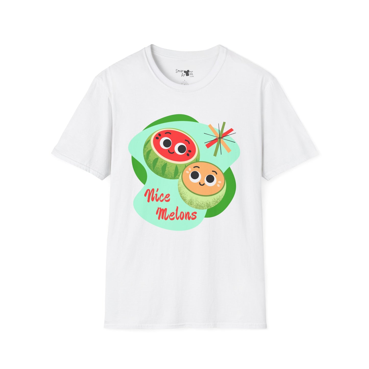 Cute & Fun 'Nice Melons' Unisex Softstyle T-Shirt - Perfect for Summer Vibes & Fruit Lovers, Great Gift Idea