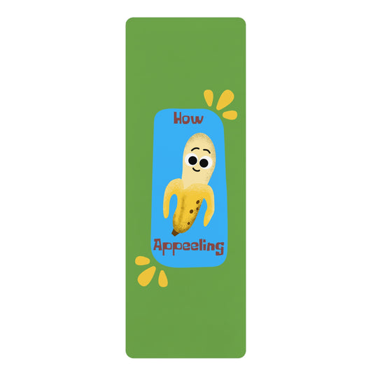 Funny Banana Yoga Mat - How Appeeling Yoga Mat, Eco-Friendly Rubber Yoga Mat, Fitness Mat, Exercise Mat, Gift for Yogis