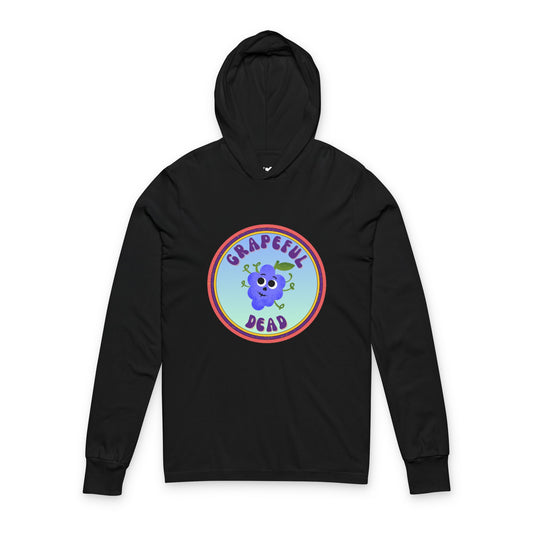 Grateful Dead Pun Hooded Long Sleeve Shirt , Relaxed Vibe Shirt for Music Lovers, Gift for Concert Goers, Perfect for Everyday Wear, Casual Style